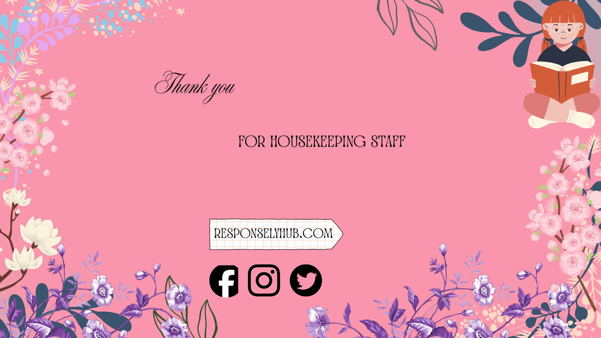 thank you for housekeeping staff